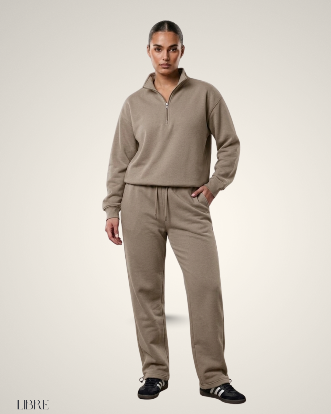 Sweat Zippee Basic 100% coton