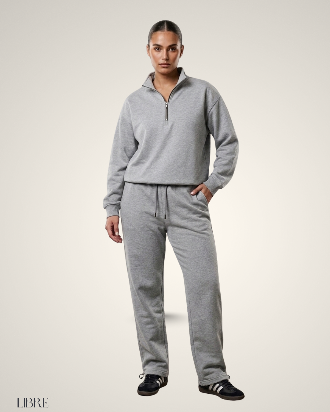 Sweat Zippee Basic 100% coton